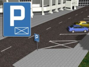 Znak informacyjny "parking - miejsce zastrzeżone"