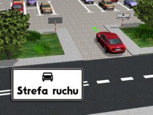 Znak „strefa ruchu”