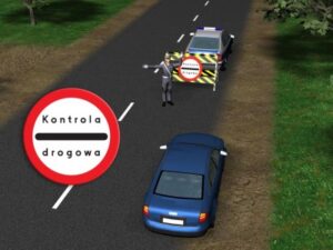 Znak "stój-kontrola drogowa"