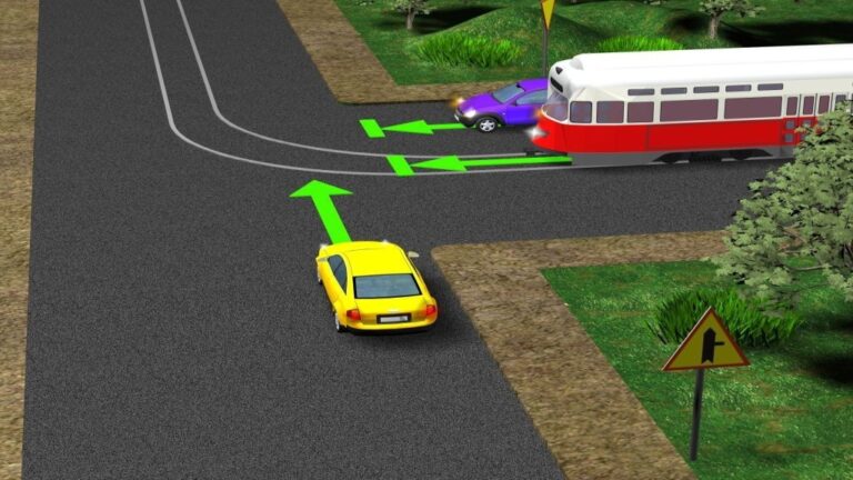 Przykład skrzyżowania z drogą podporządkowaną