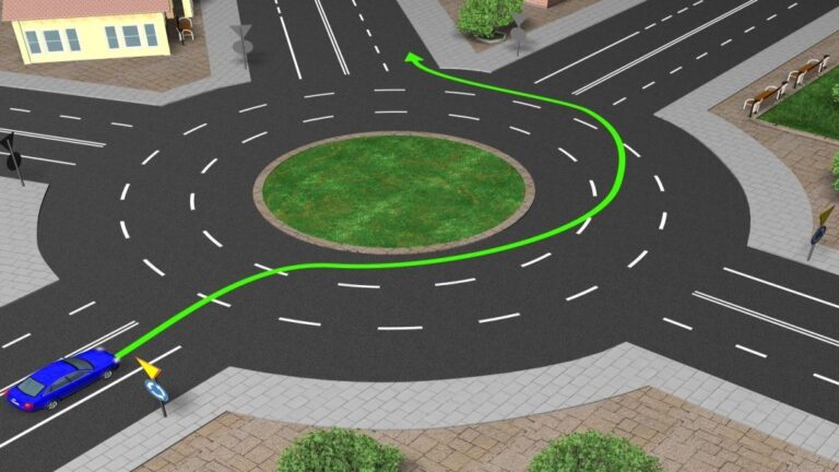 Szczególna ostrożność- zmiana pasa lub kierunku ruchu