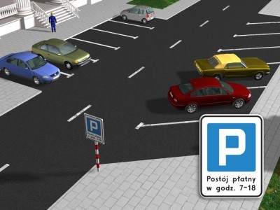 Znak „strefa parkowania”