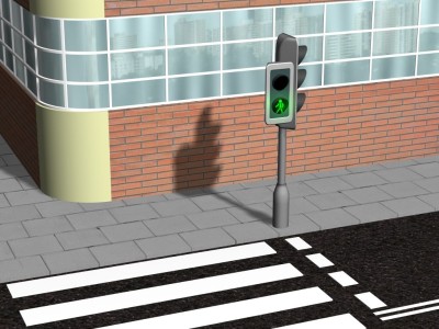 Sygnalizator z sygnałami dla pieszych
